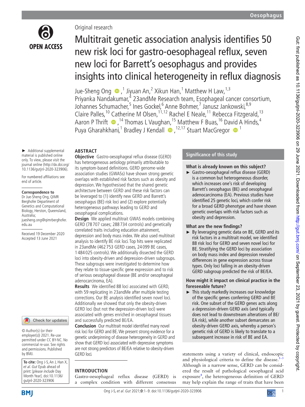 Multitrait Genetic Association Analysis Identifies 50 New Risk Loci For