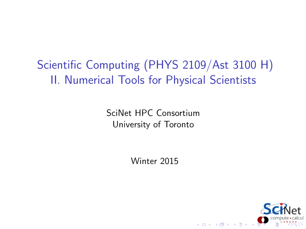 Scientific Computing