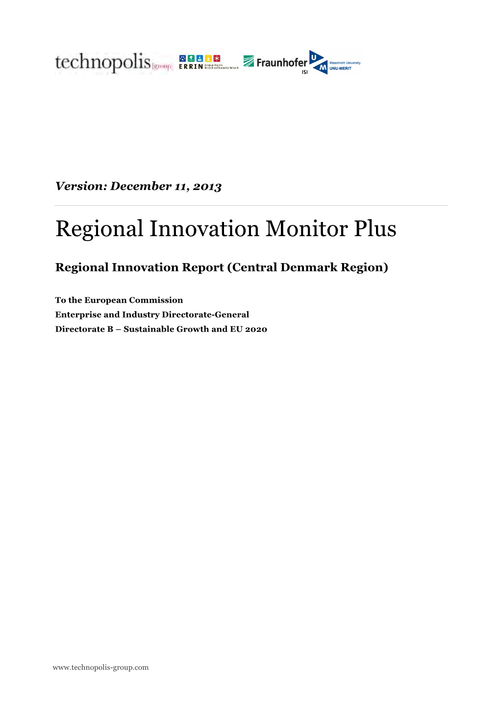 Regional Innovation Monitor Plus