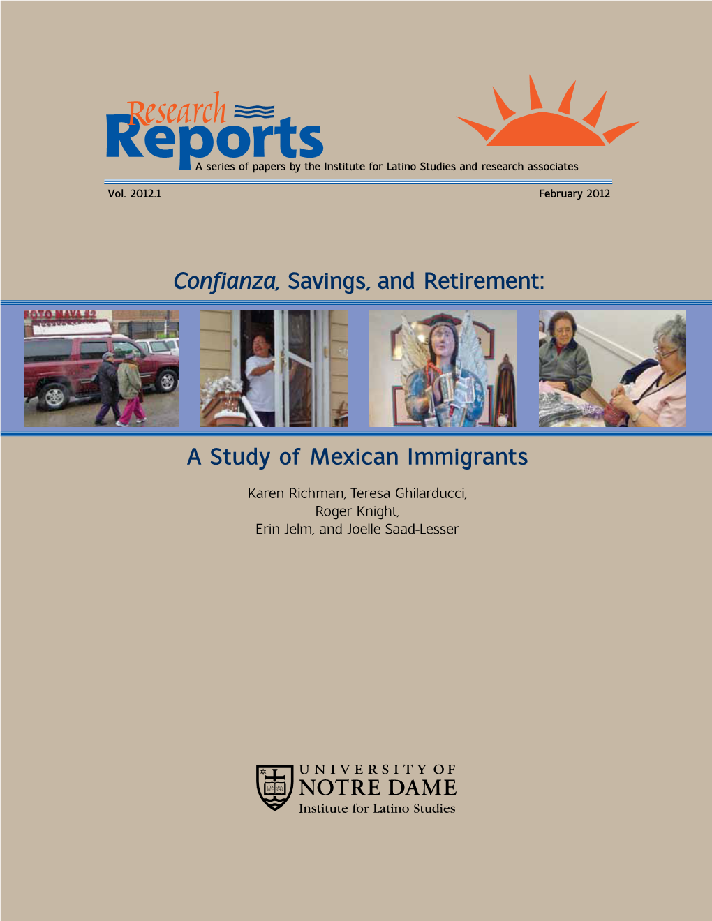 Confianza, Savings, and Retirement: a Study of Mexican Immigrants