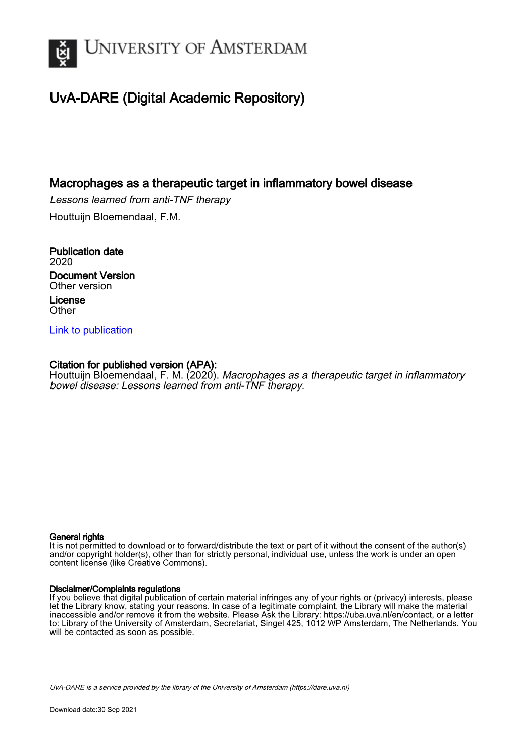 TNF-Anti-TNF Immune Complexes Inhibit IL-12/IL-23 Secretion by Inflammatory Macrophages Via an Fc-Dependent Mechanism