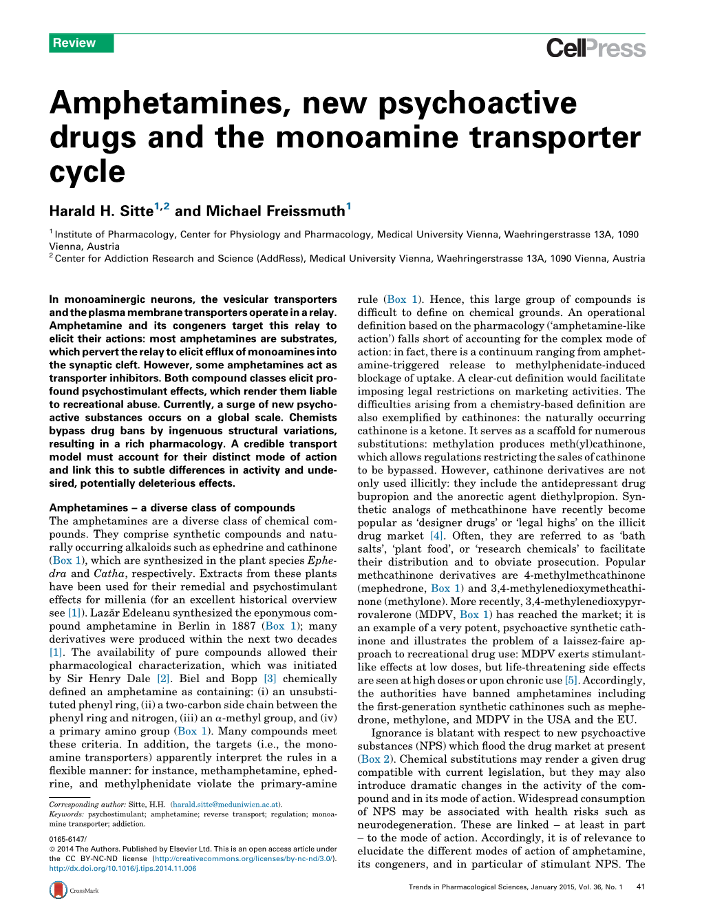 Amphetamines, New Psychoactive Drugs and the Monoamine