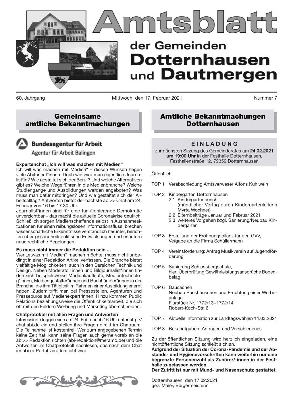 Amtsblatt KW 07/2021