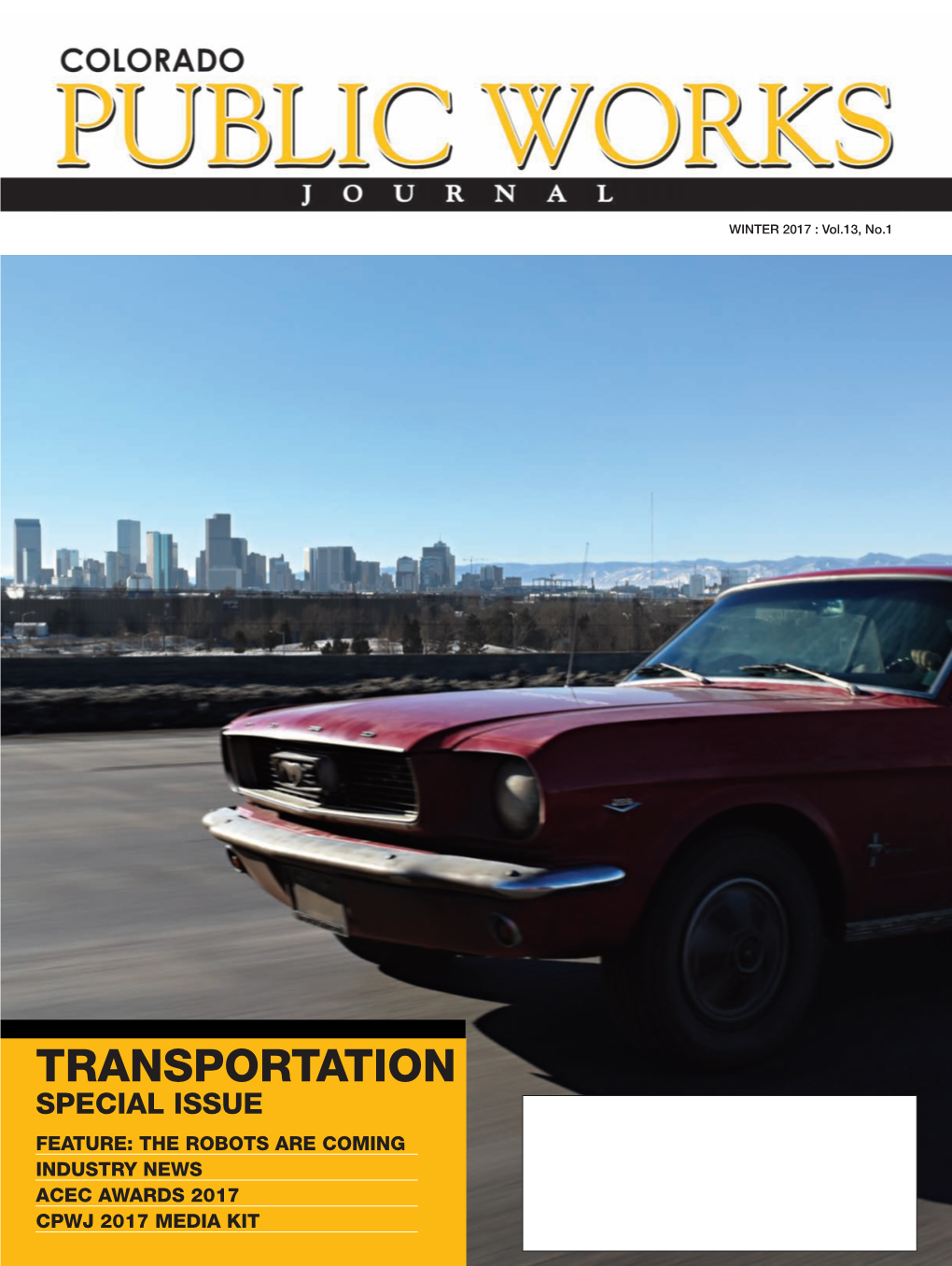Colorado Public Works Journal, Winter 2017