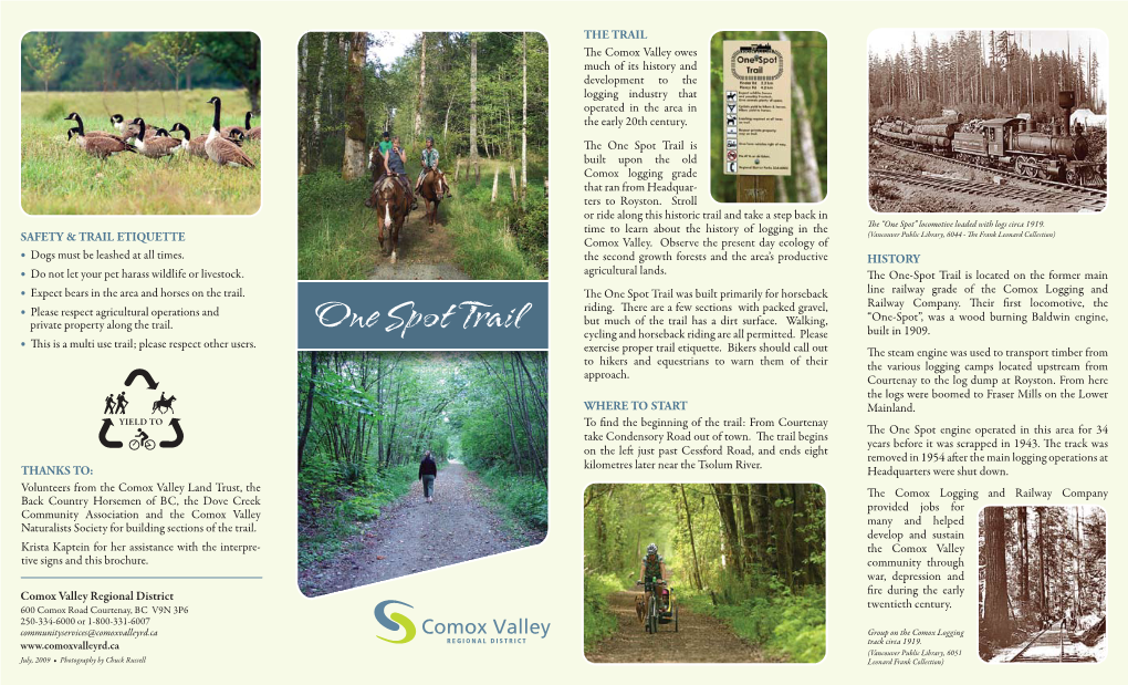 One Spot Trail Brochure