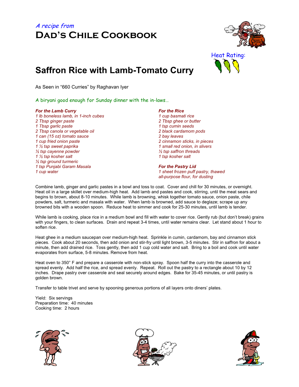 Saffron Rice with Lamb-Tomato Curry