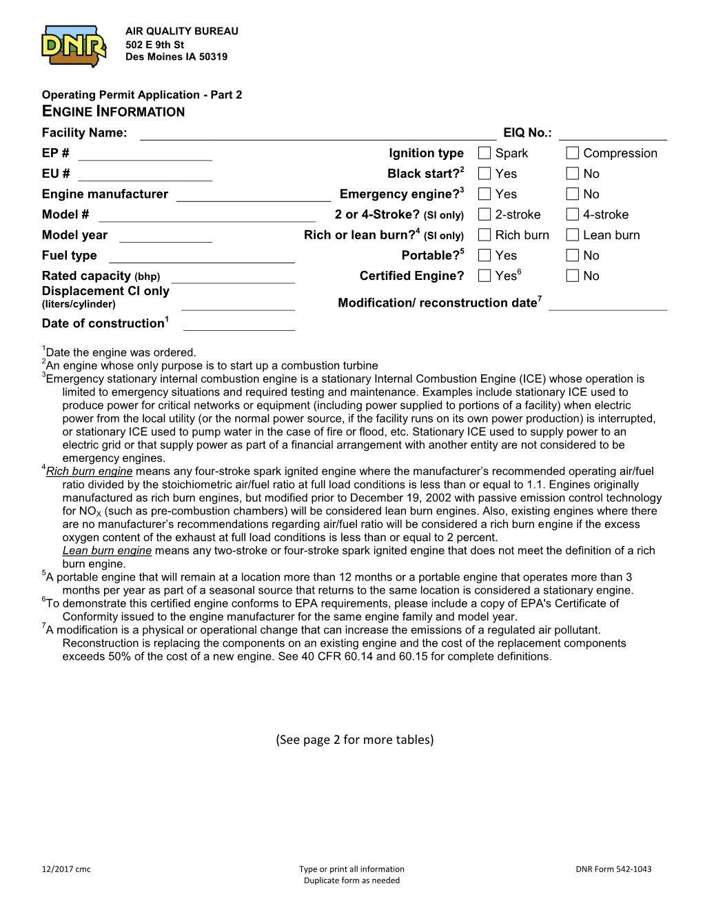 See Page 2 for More Tables