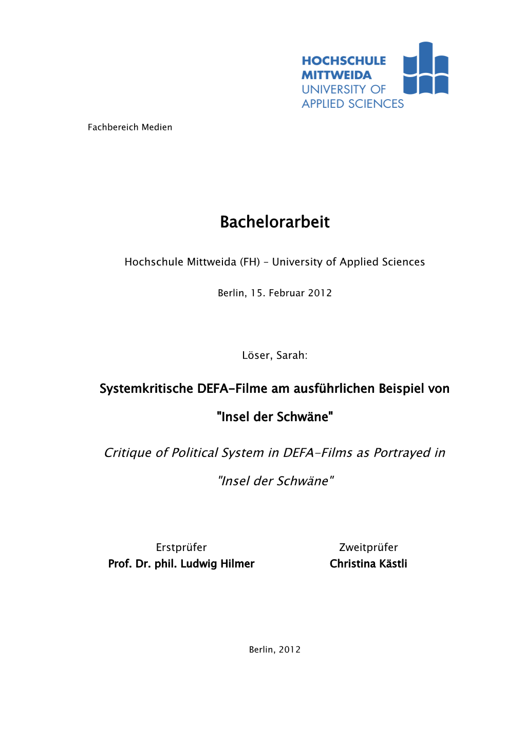 Bachelorarbeit