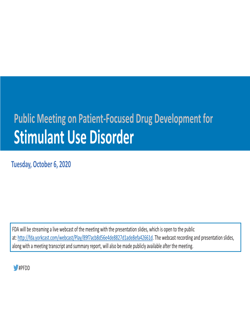 Stimulant Use Disorder