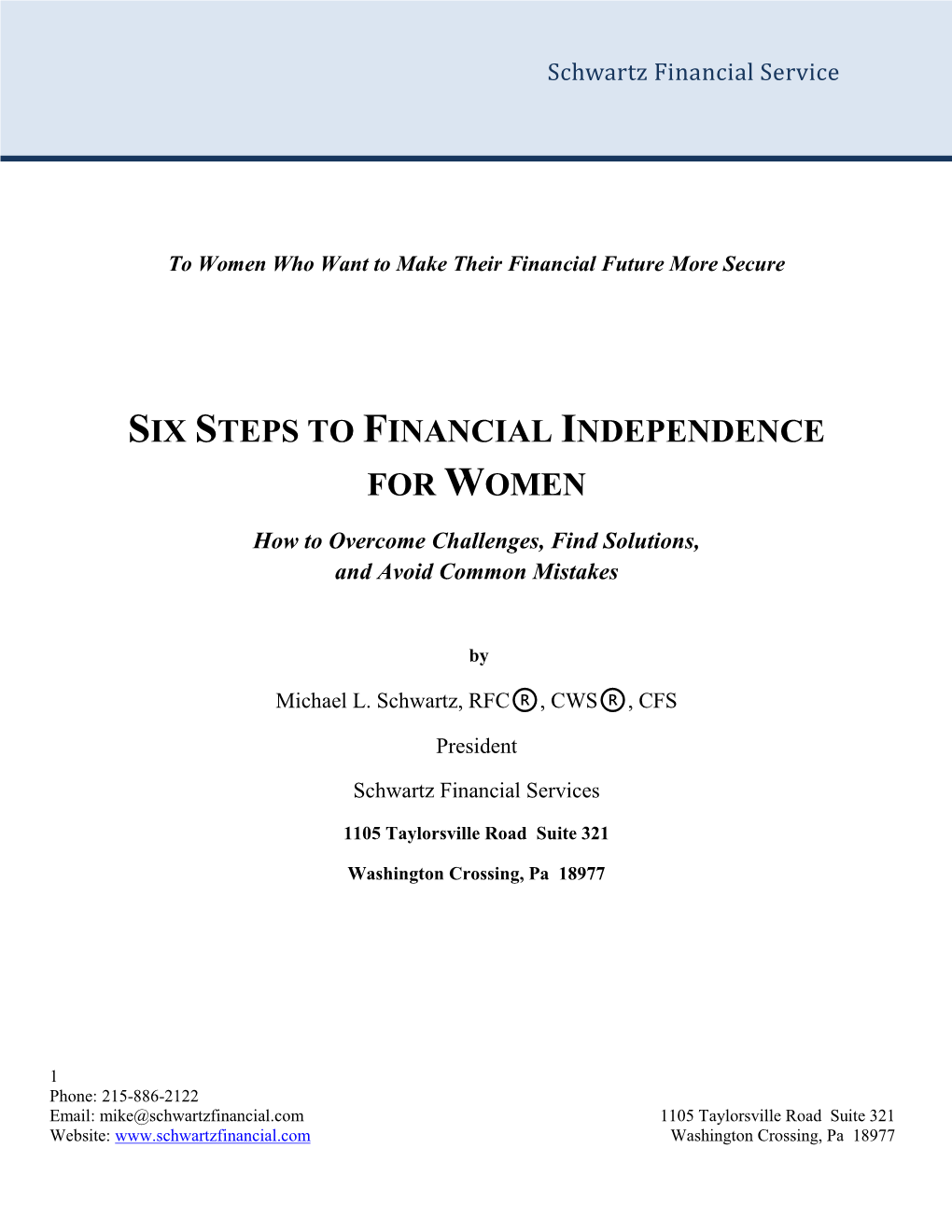 Financial Independence for Women
