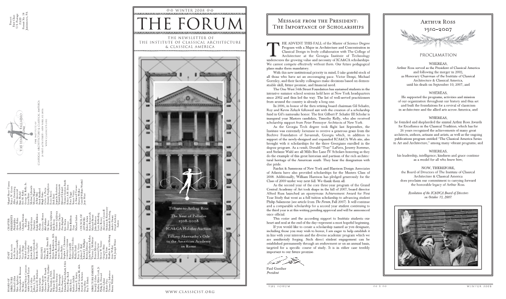 The Forum J 1910 –2007