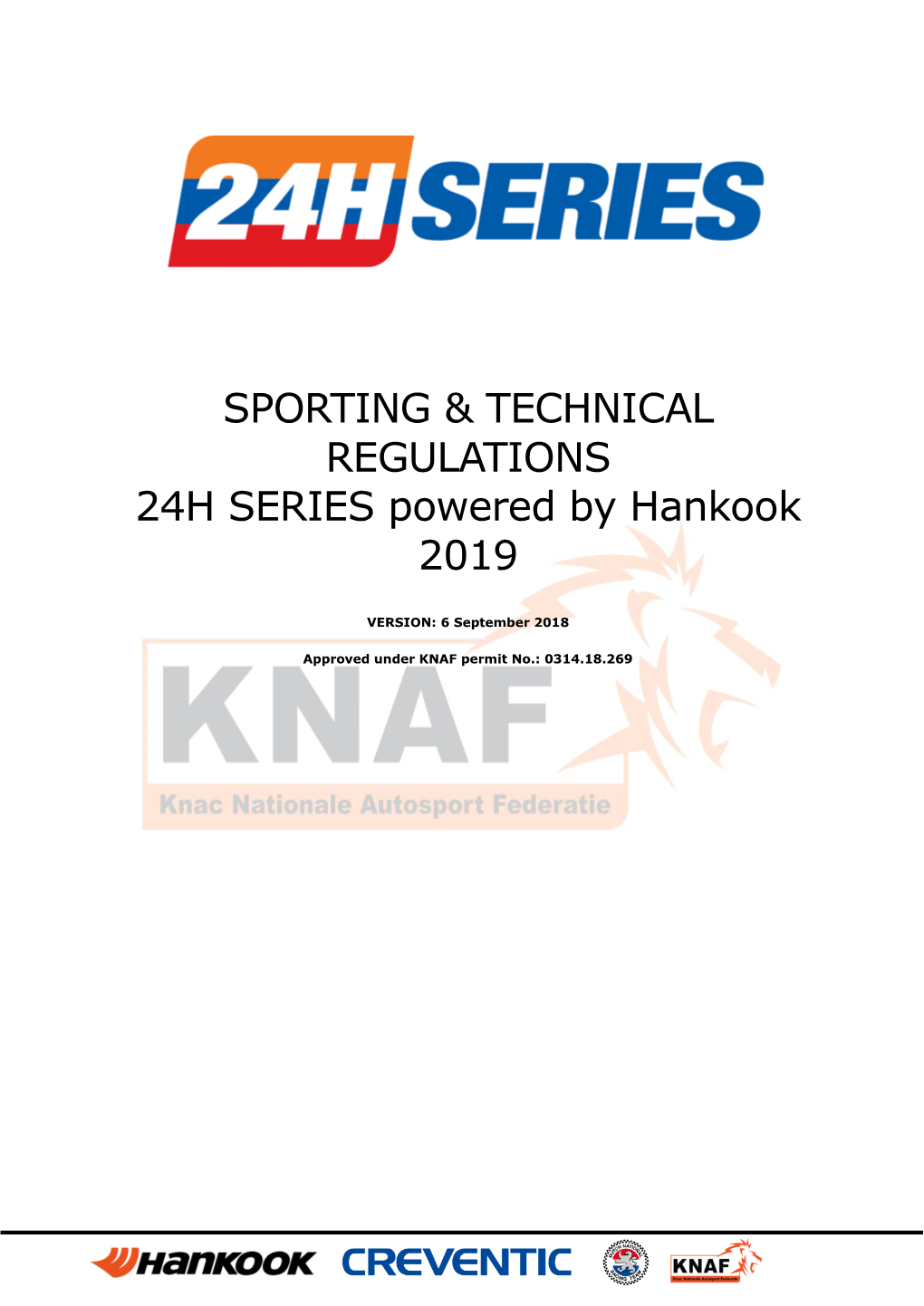 Sporting & Technical Regulations 24H Series