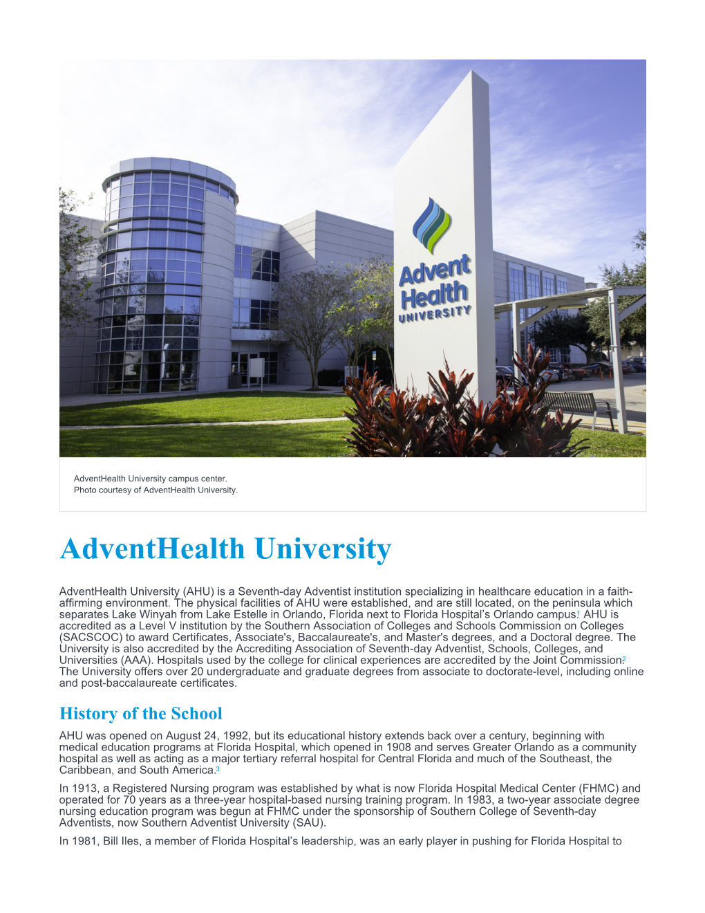 Adventhealth University Campus Center