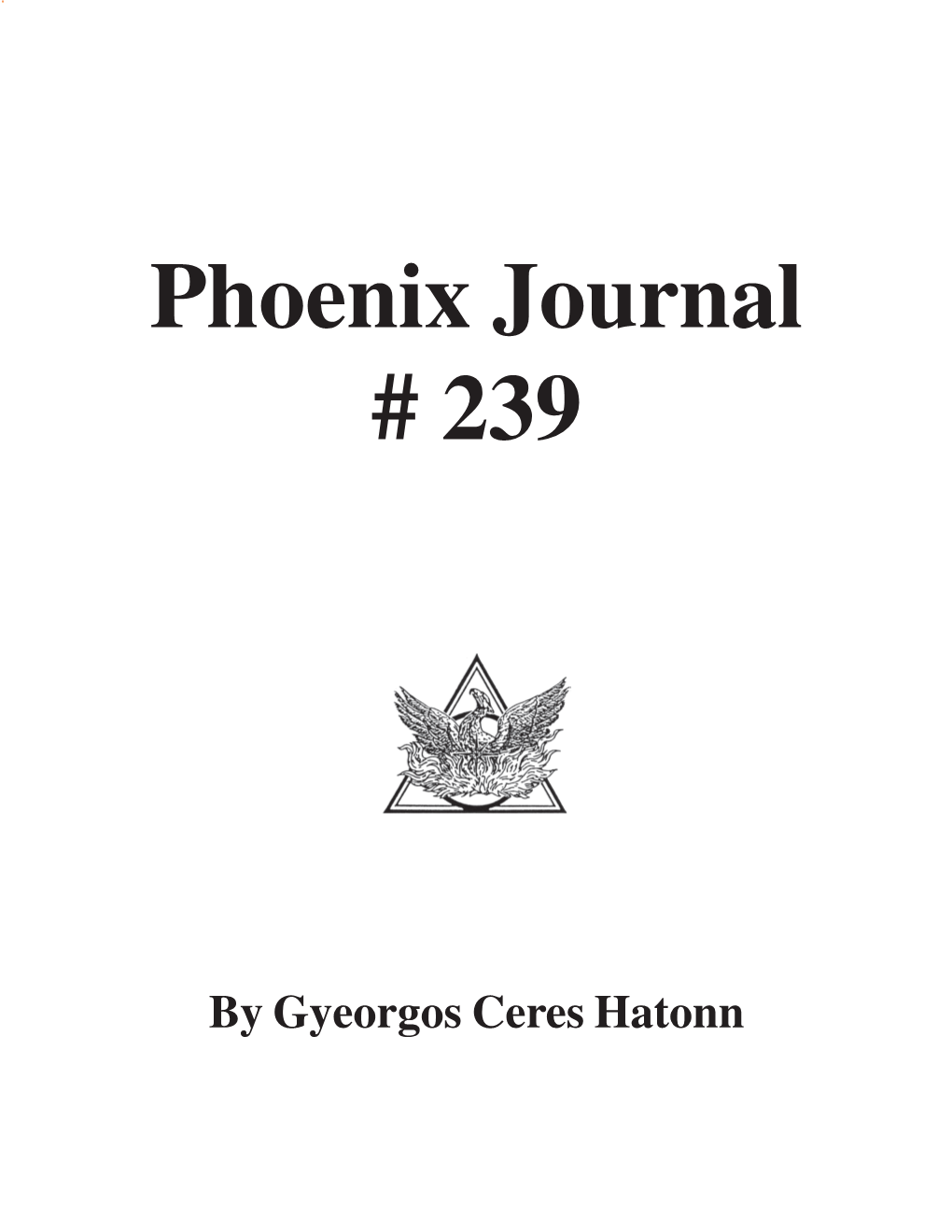 Phoenix Journal # 239