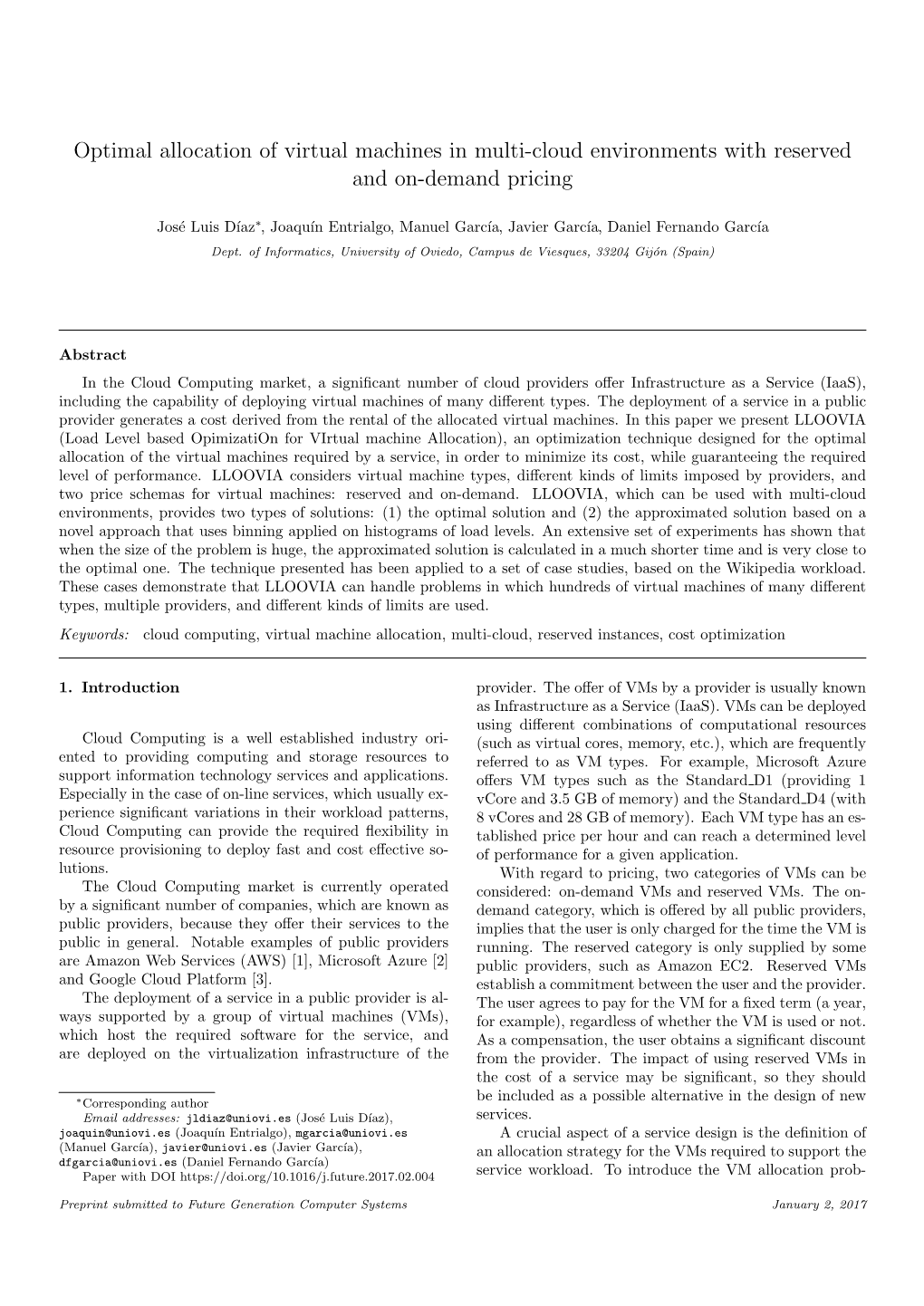 Optimal Allocation of Virtual Machines in Multi-Cloud Environments with Reserved and On-Demand Pricing