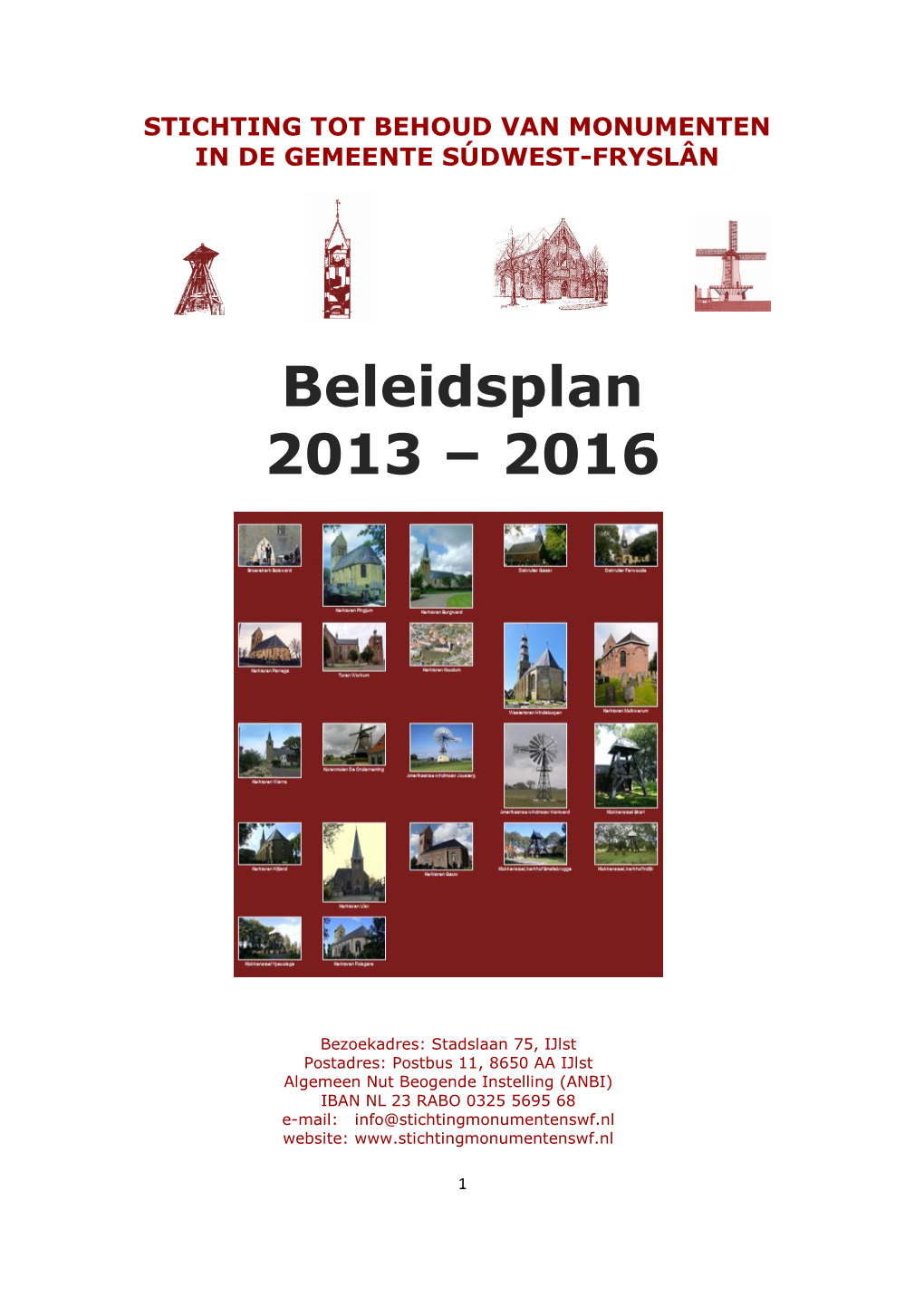 Beleidsplan 2013 – 2016