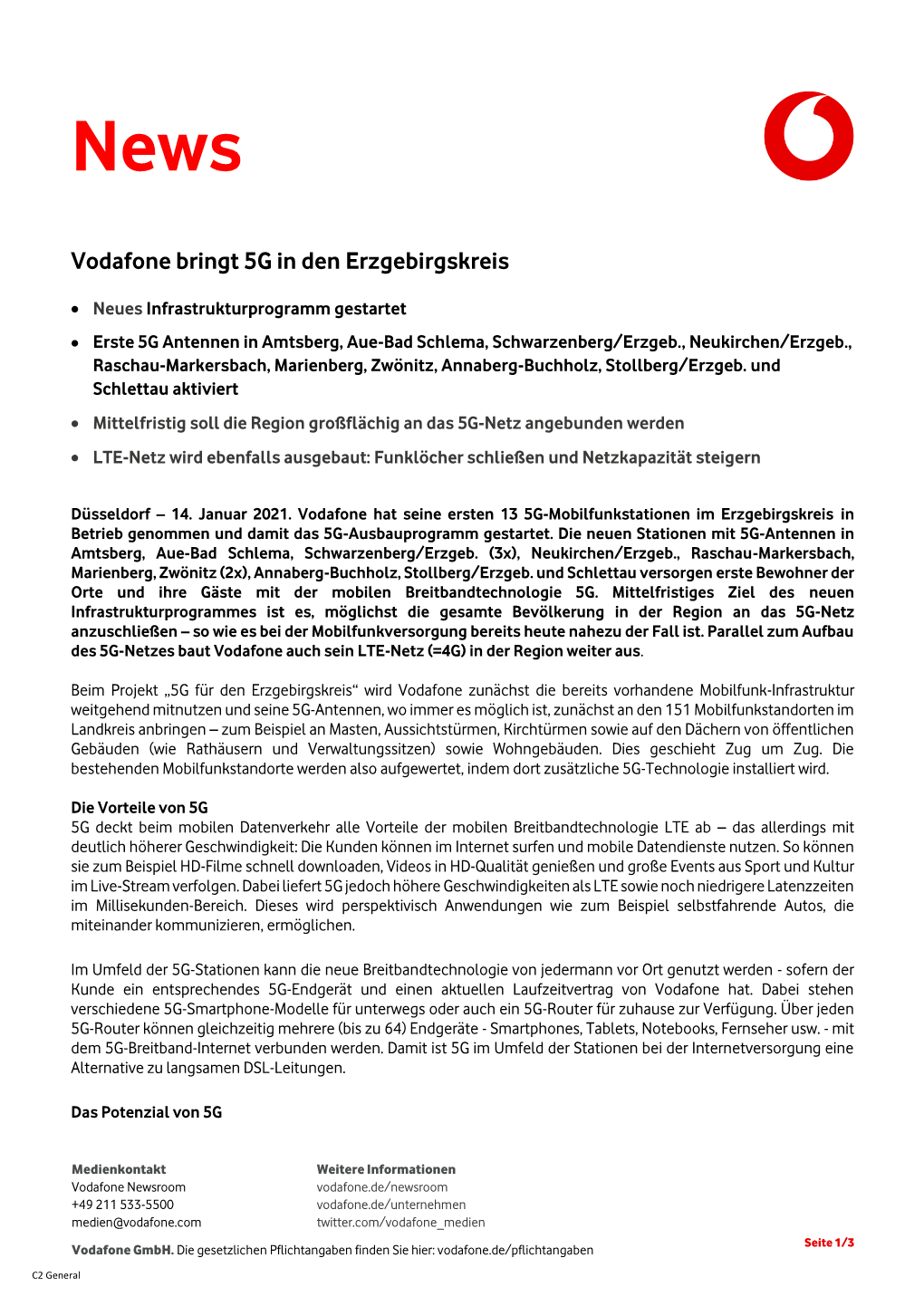 Vodafone Bringt 5G in Den Erzgebirgskreis