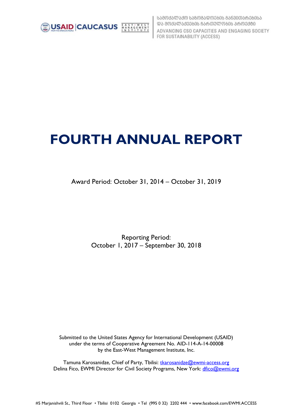 Fourth Annual Report