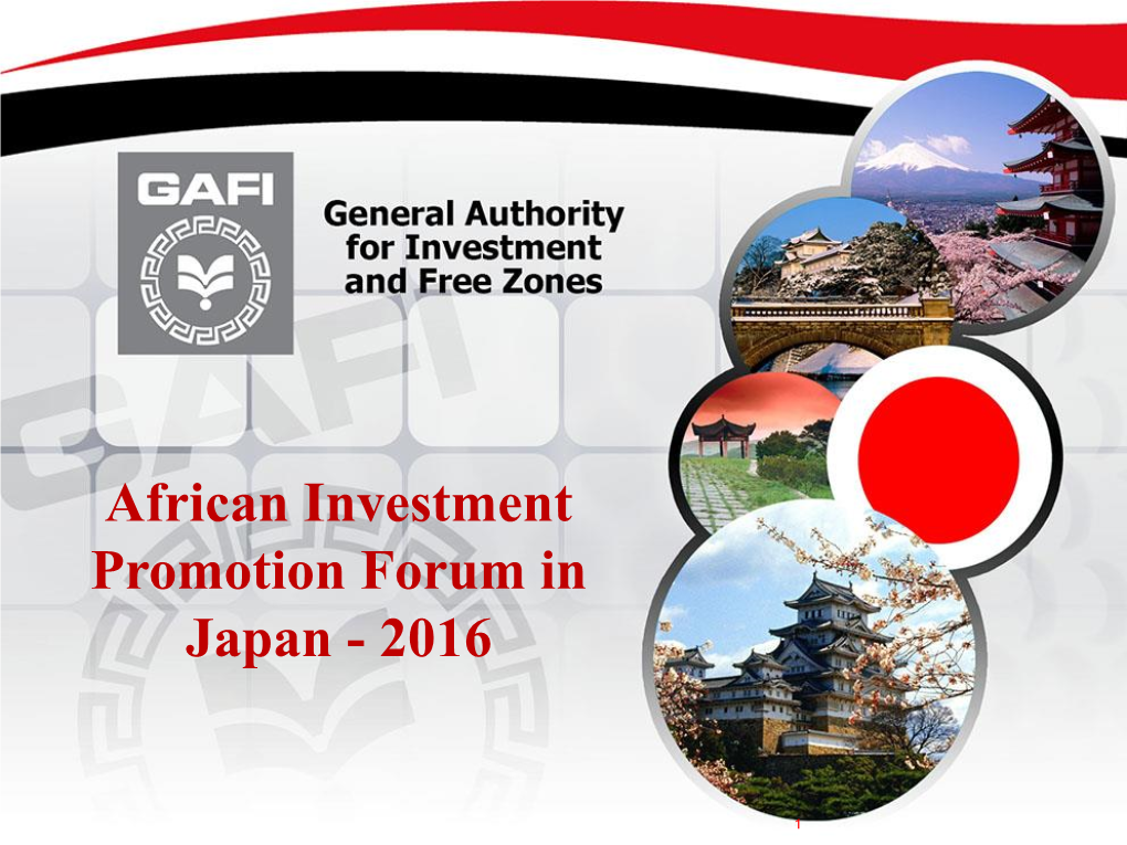 African Investment Promotion Forum in Japan - 2016