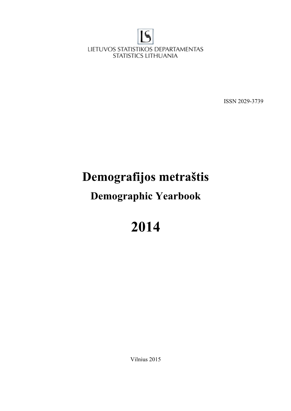 Demografijos Metraštis Demographic Yearbook