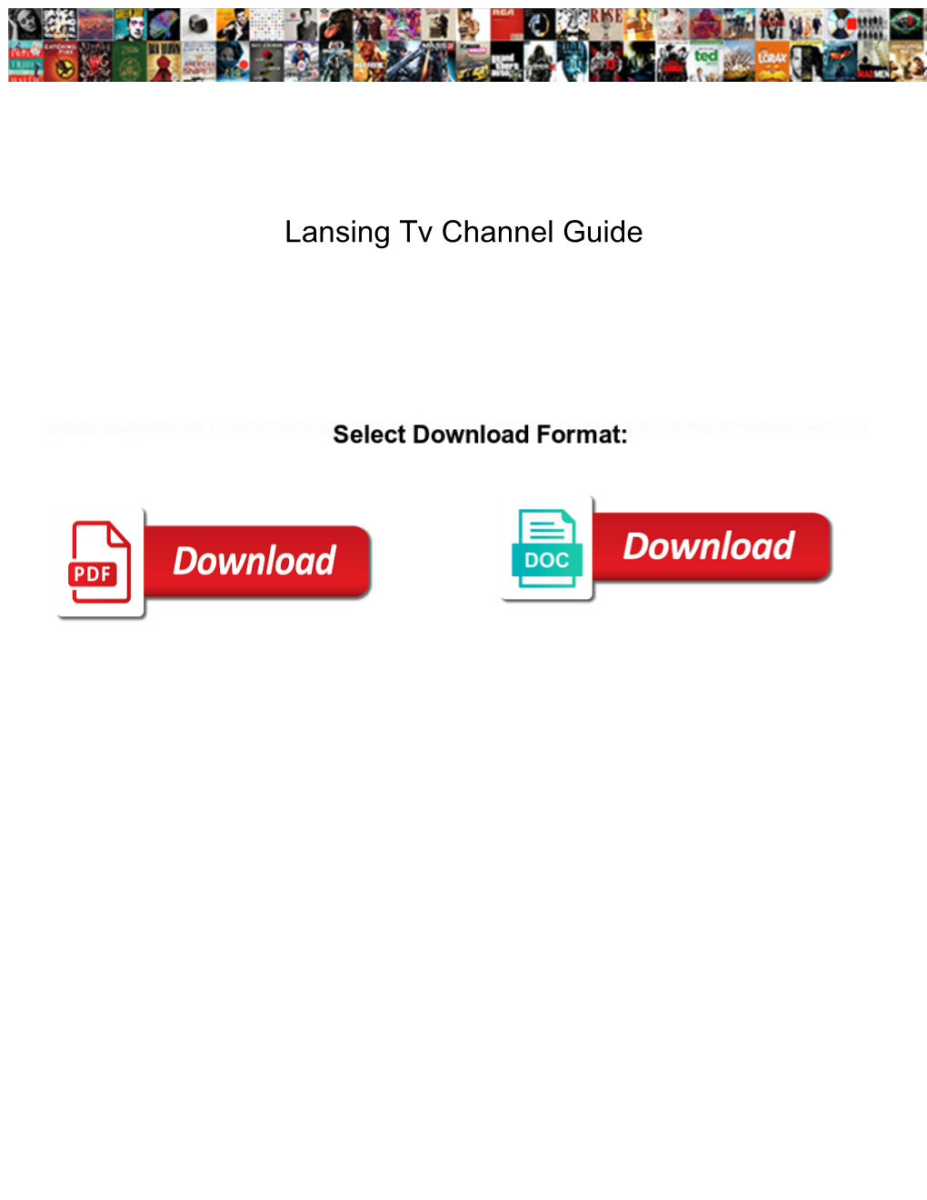 Lansing Tv Channel Guide