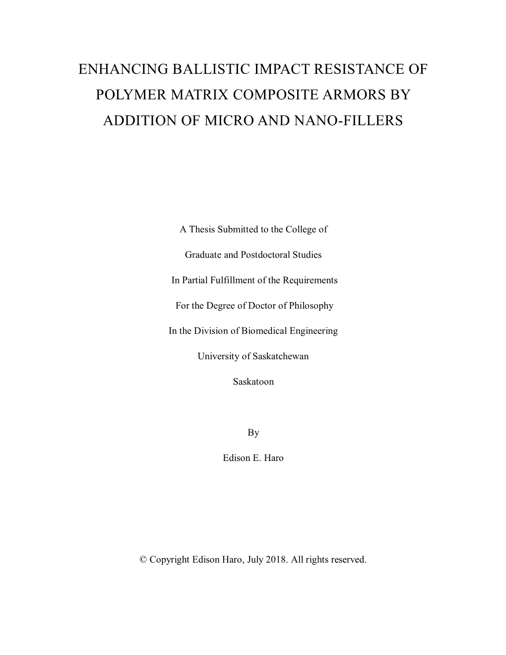 Enhancing Ballistic Impact Resistance of Polymer Matrix Composite Armors by Addition of Micro and Nano-Fillers