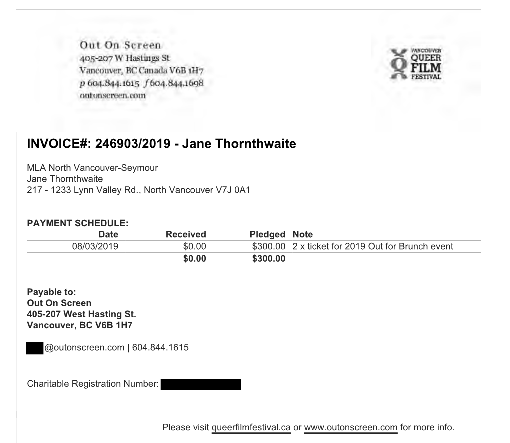 INVOICE#: 246903/2019 - Jane Thornthwaite