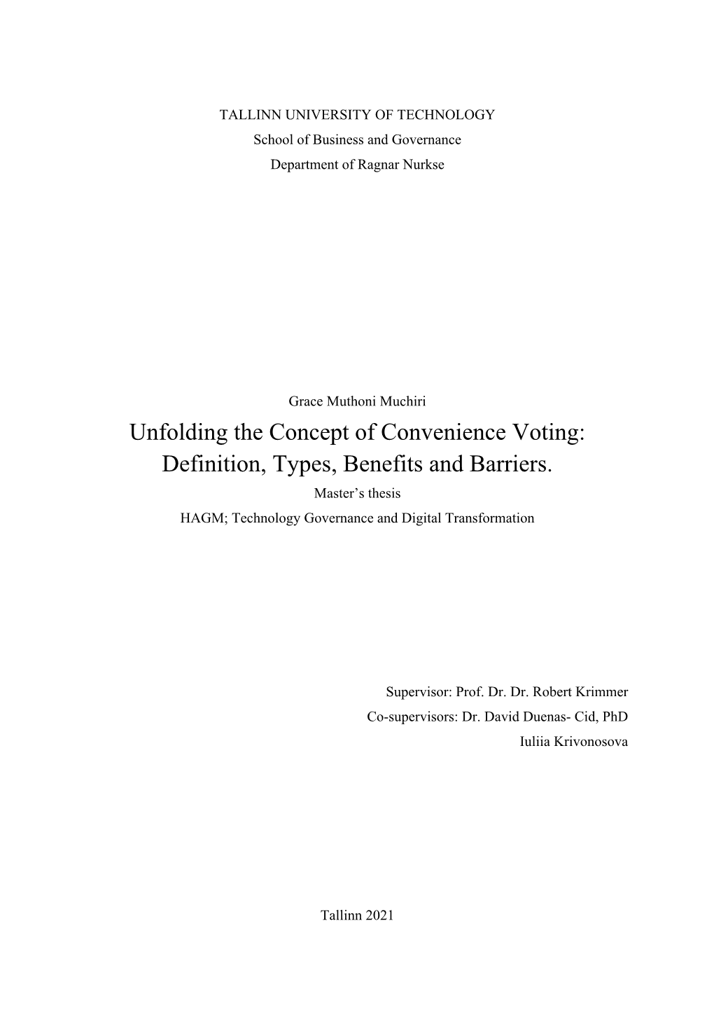 Unfolding the Concept of Convenience Voting: Definition, Types, Benefits and Barriers