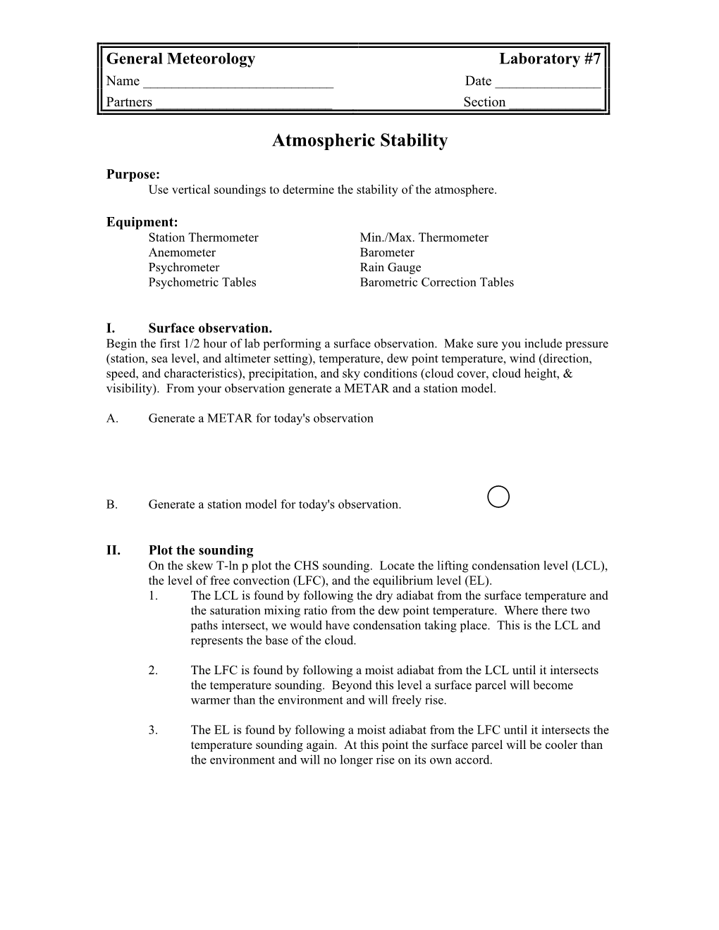 Atmospheric Stability