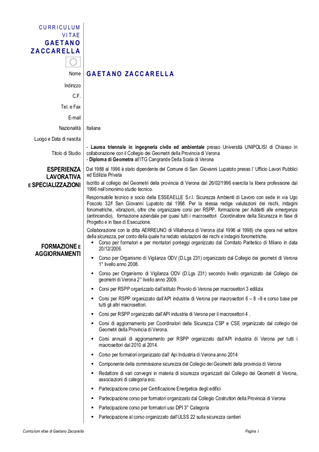 Curriculum Europeo Zaccarella Base 08.2016