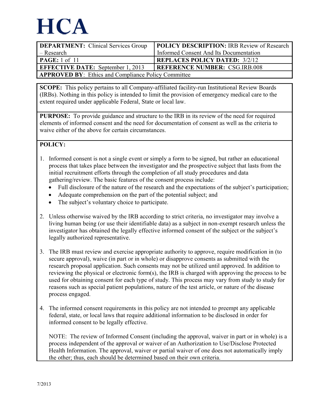 F. Waiver/Alteration of Elements of Consent