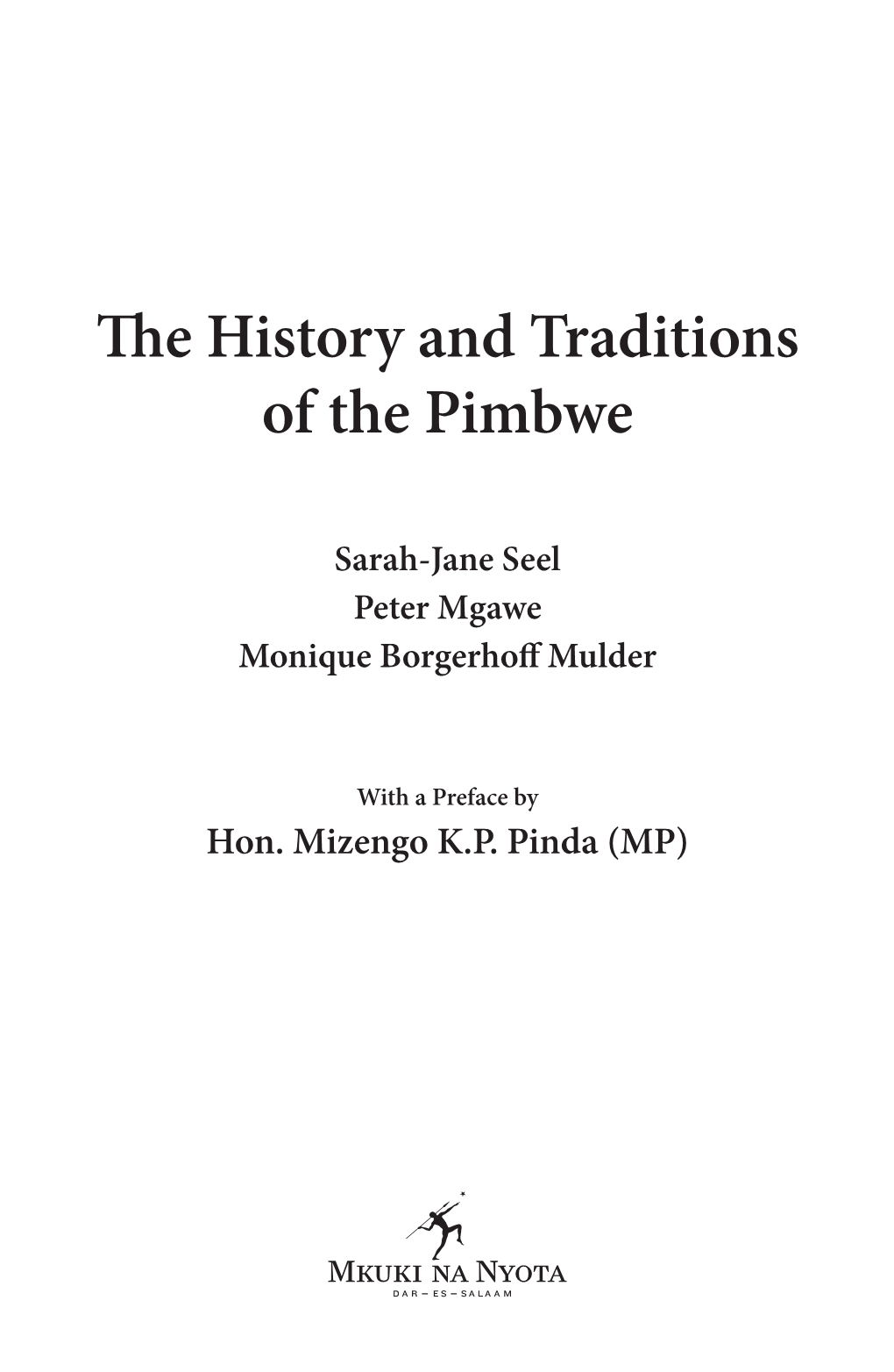 The History and Traditions of the Pimbwe