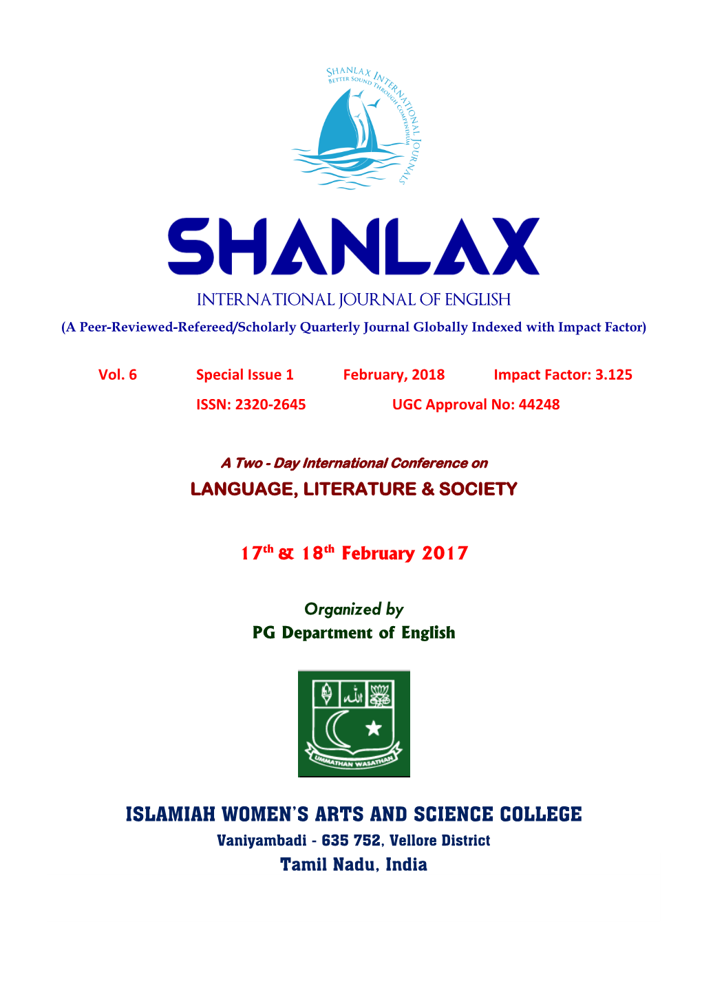 Organized by ISLAMIAH WOMEN's ARTS and SCIENCE COLLEGE