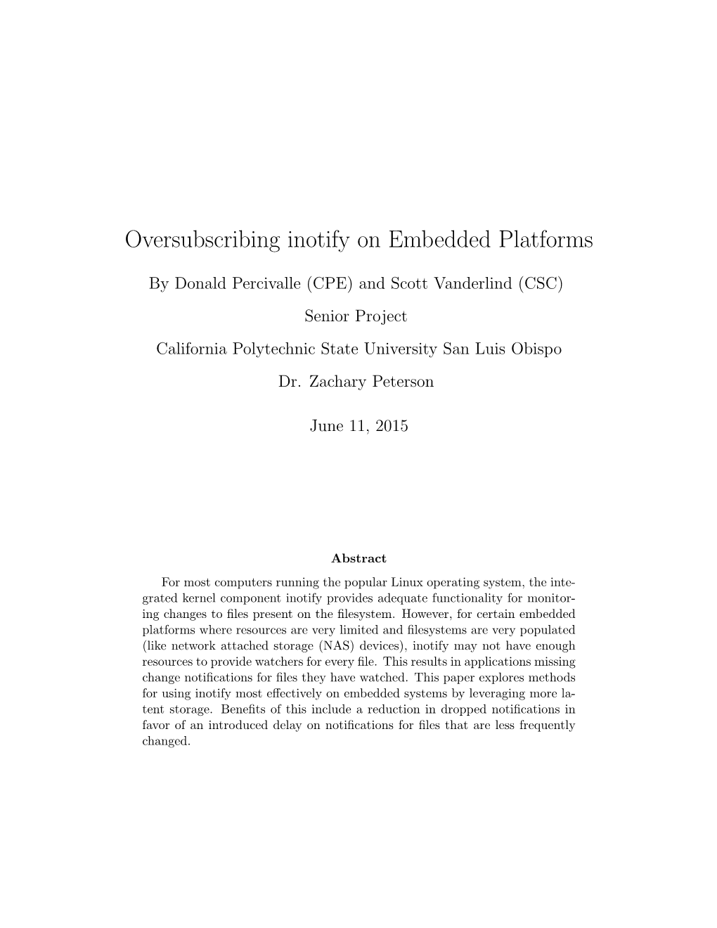 Oversubscribing Inotify on Embedded Platforms