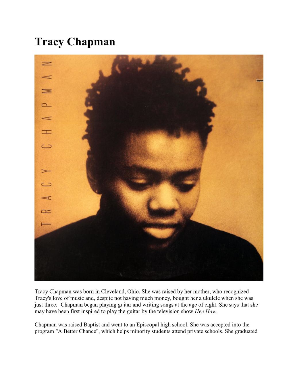 Tracy Chapman