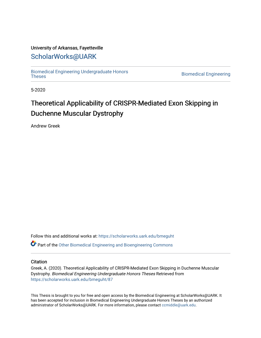 Theoretical Applicability of CRISPR-Mediated Exon Skipping in Duchenne Muscular Dystrophy