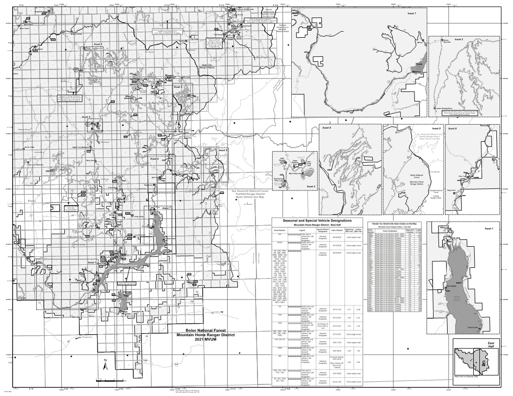 Boise National Forest Mountain Home Ranger District 2021 MVUM