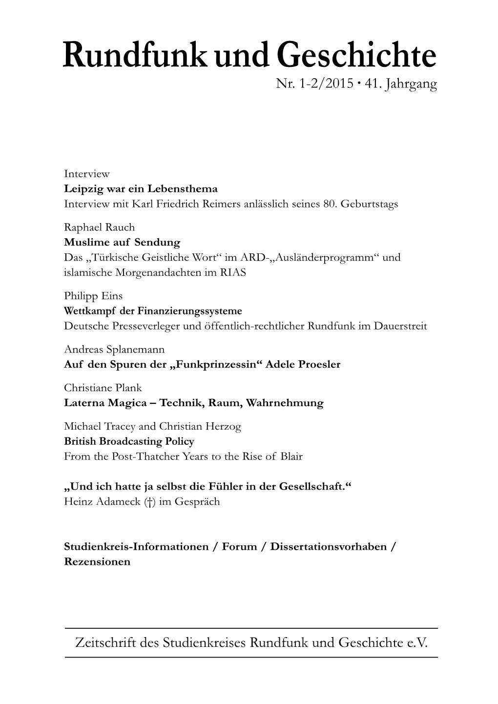 2015, 41. Jahrgang (Pdf)