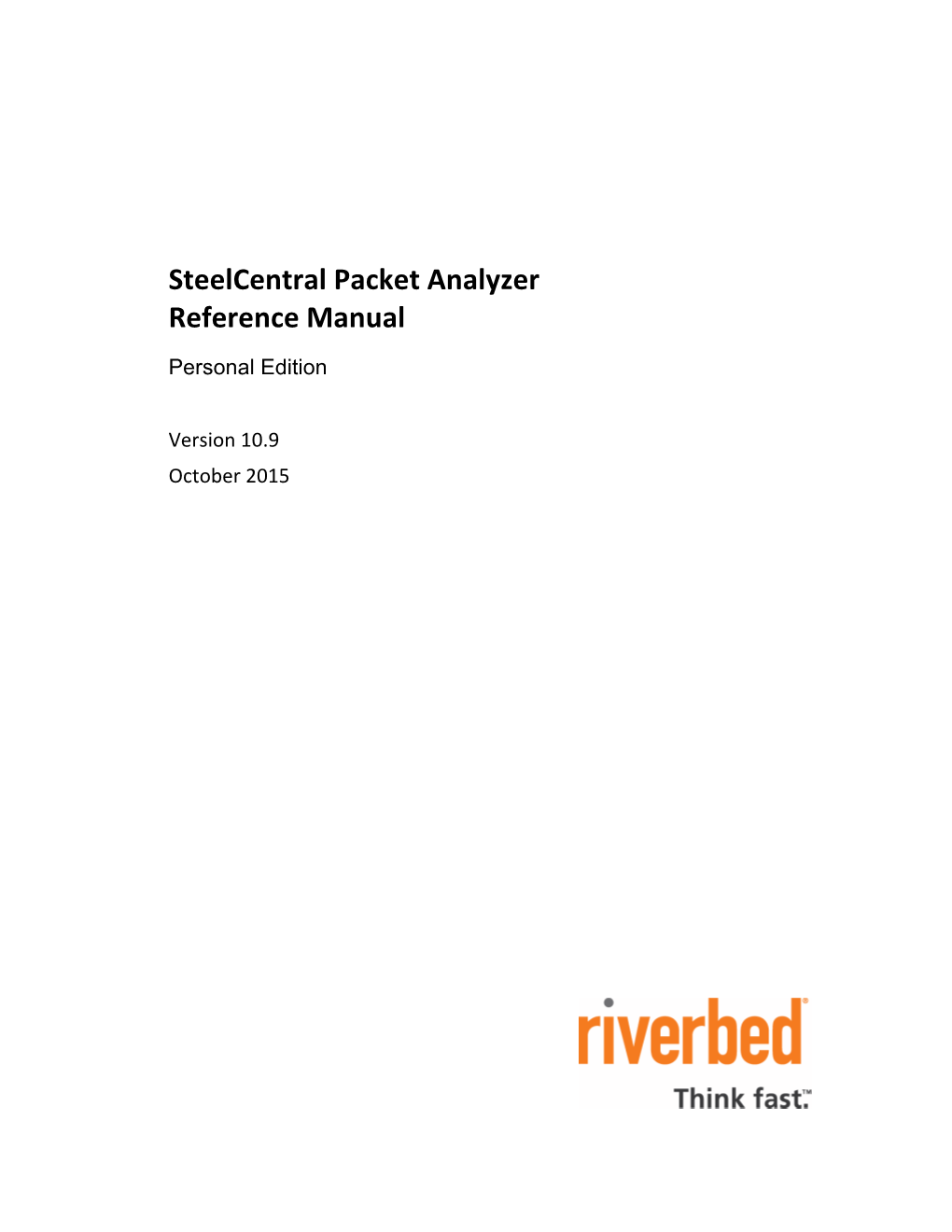 Steelcentral Packet Analyzer Reference Manual, Personal Edition