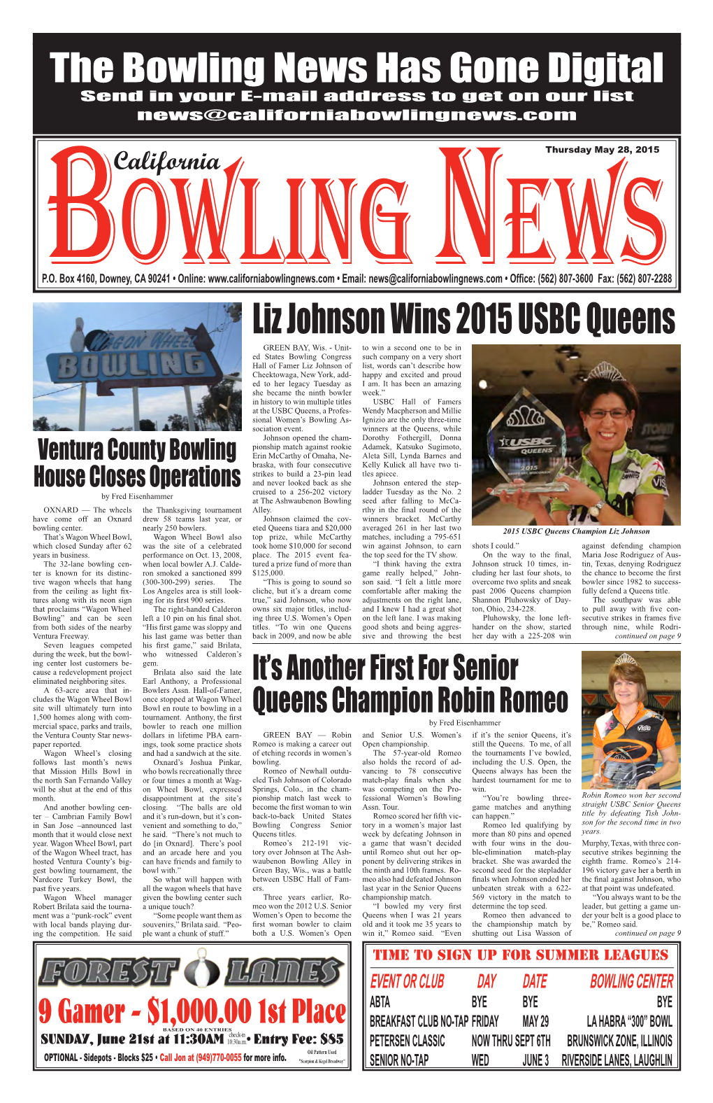 Liz Johnson Wins 2015 USBC Queens GREEN BAY, Wis