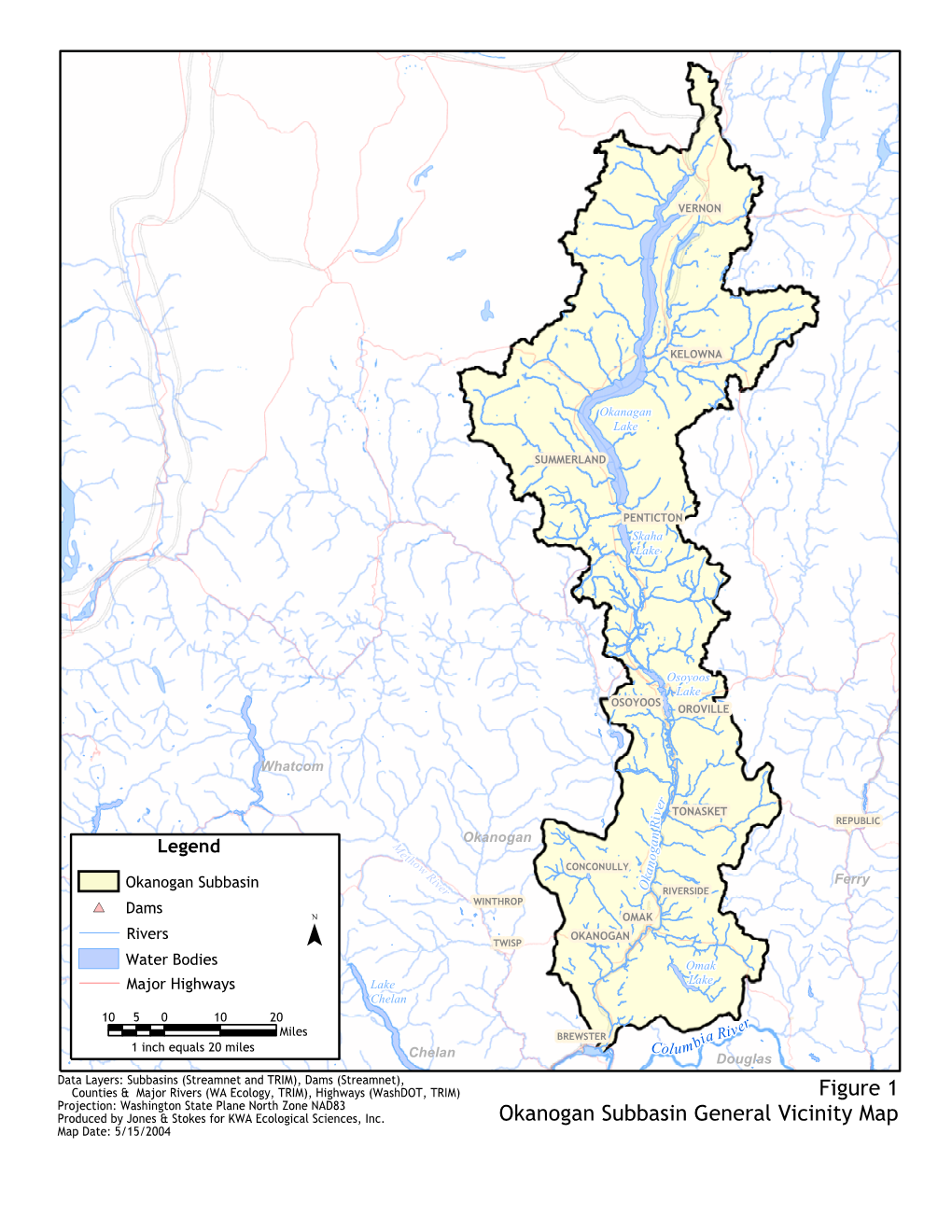 Figure 1 Okanogan Subbasin General Vicinity