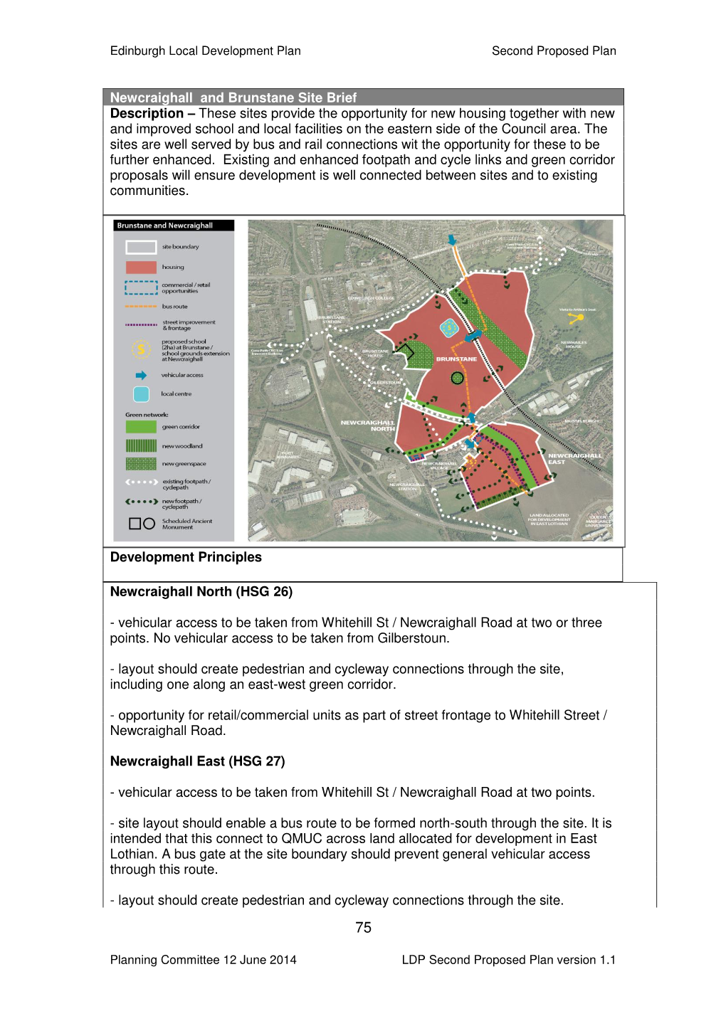 Newcraighall and Brunstane Site Brief Description