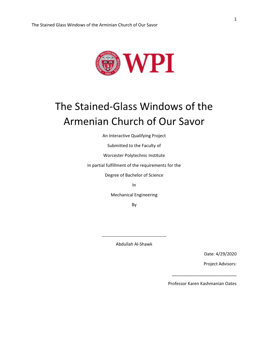 The Stained-Glass Windows of the Armenian Church of Our Savor