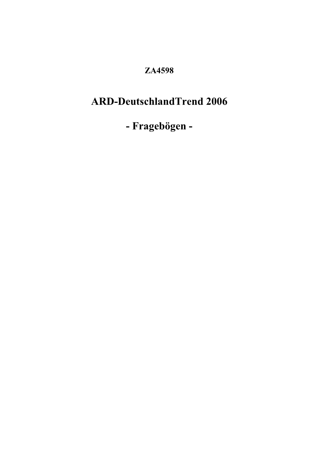 ARD-Deutschlandtrend 2006
