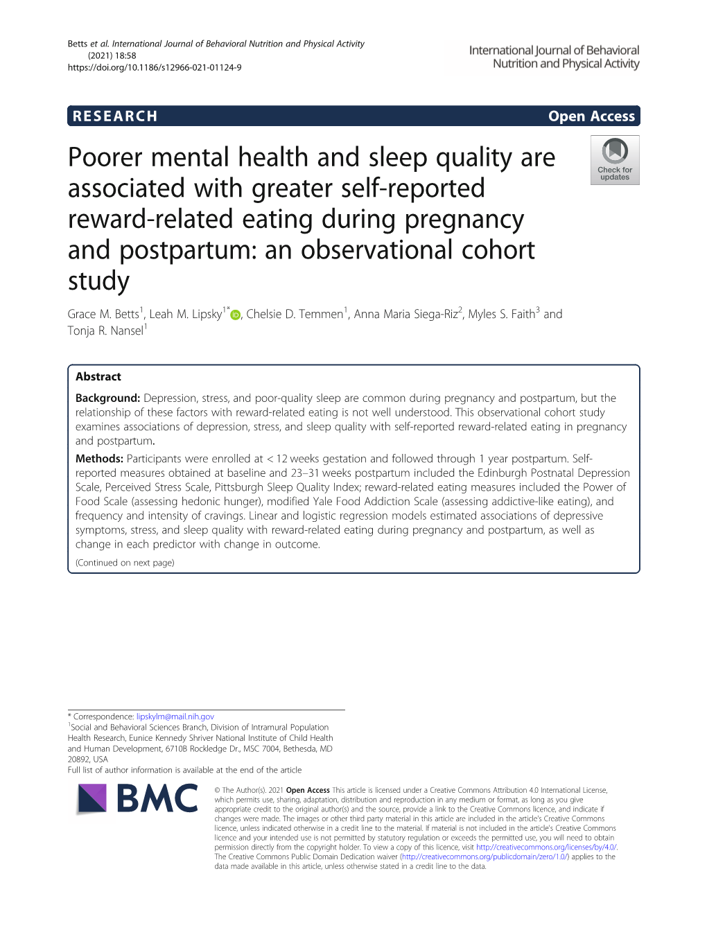 Poorer Mental Health and Sleep Quality Are Associated with Greater