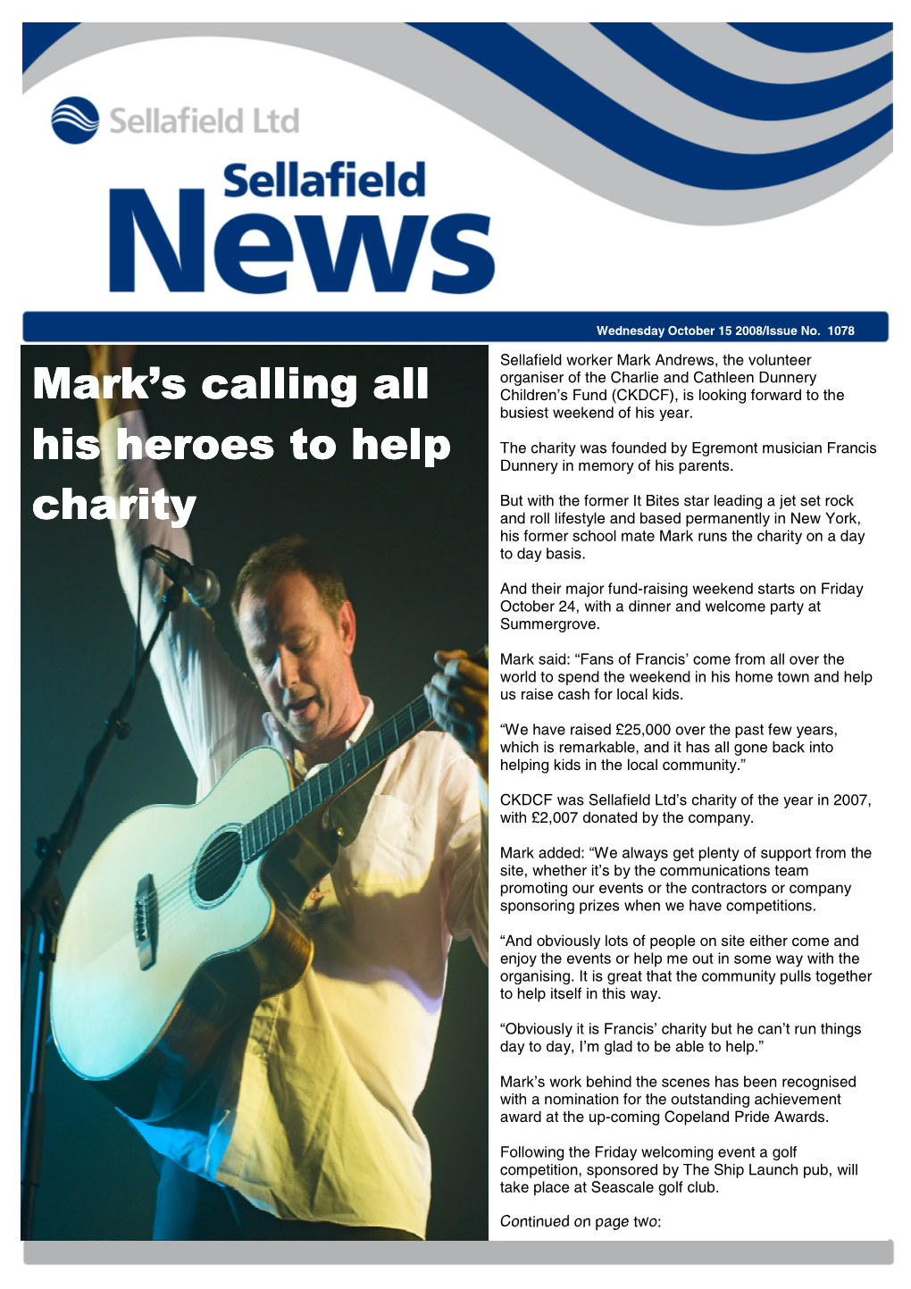 Mark's Calling All His Heroes to Help Charity