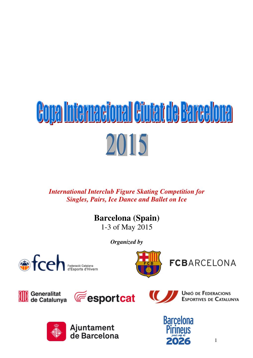 Barcelona (Spain) 1-3 of May 2015