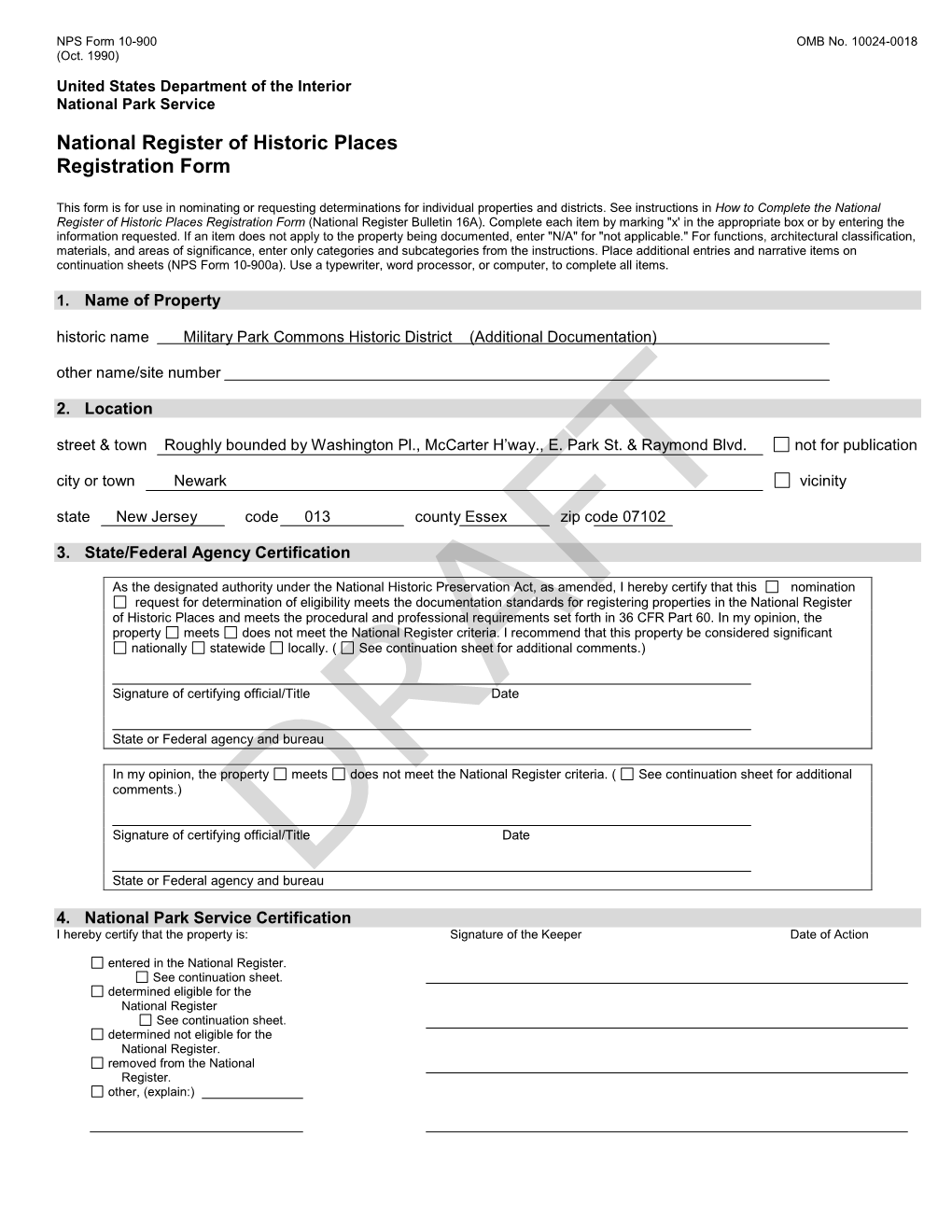 National Register of Historic Places Registration Form