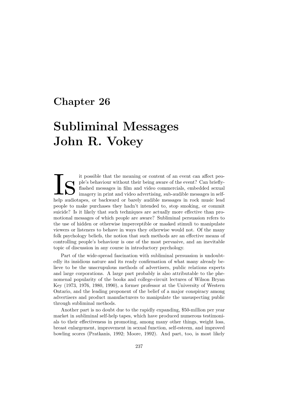 Subliminal Messages John R