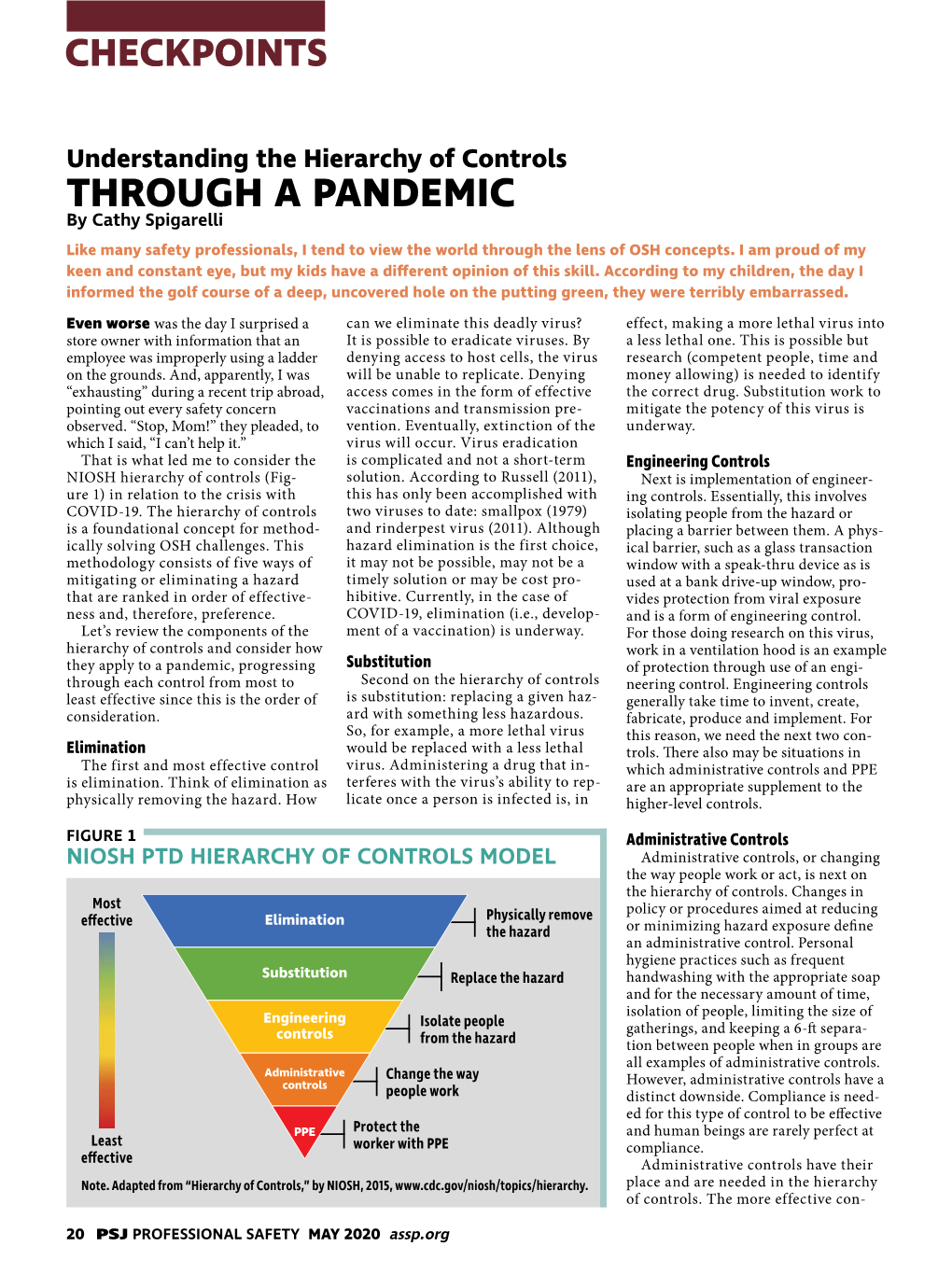 Understanding the Hierarchy of Controls Through a Pandemic